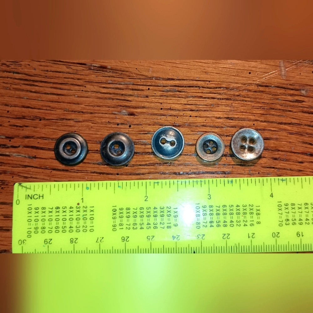 Vintage unique metal buttons